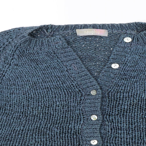 Naughty Womens Blue   Cardigan Jumper Size 14