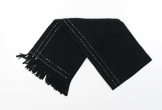 Front view of Preworn men’s black scarf one size