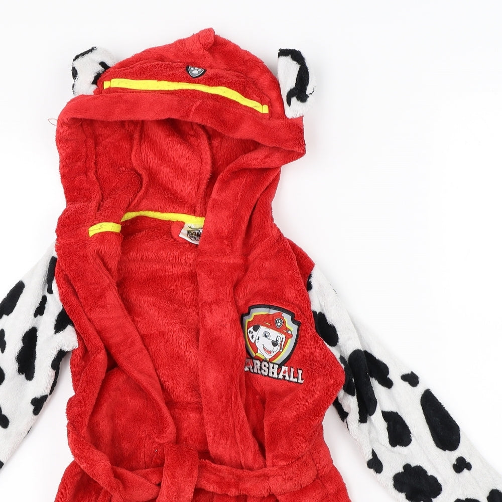 Nickelodeon Boys Red    Robe Size 3-4 Years  - Paw Patrol