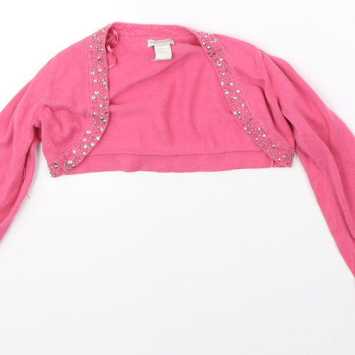 Monsoon Girls Pink   Shrug Jumper Size 5-6 Years