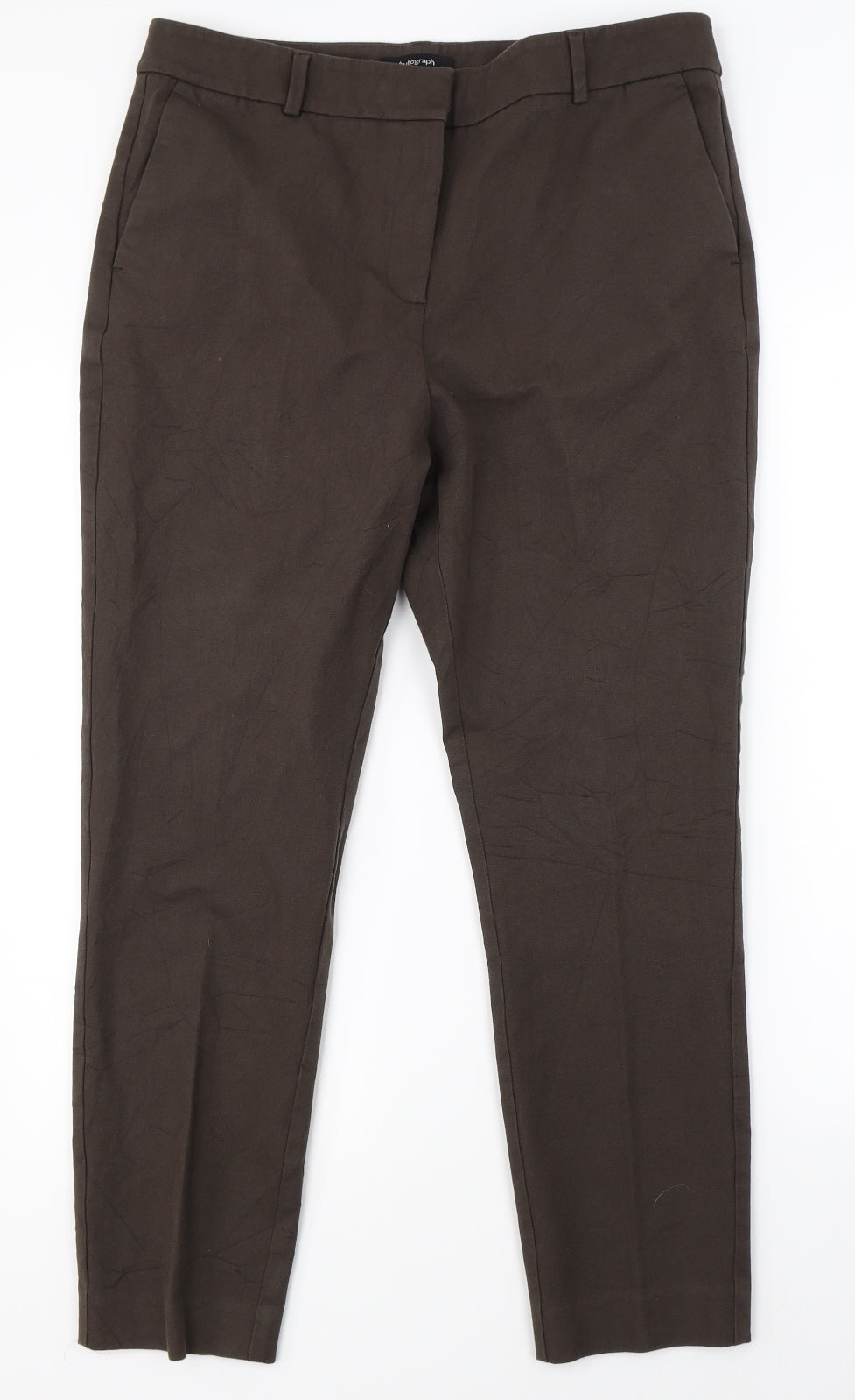 Marks & Spencer Womens Brown   Trousers  Size 14 L25 in