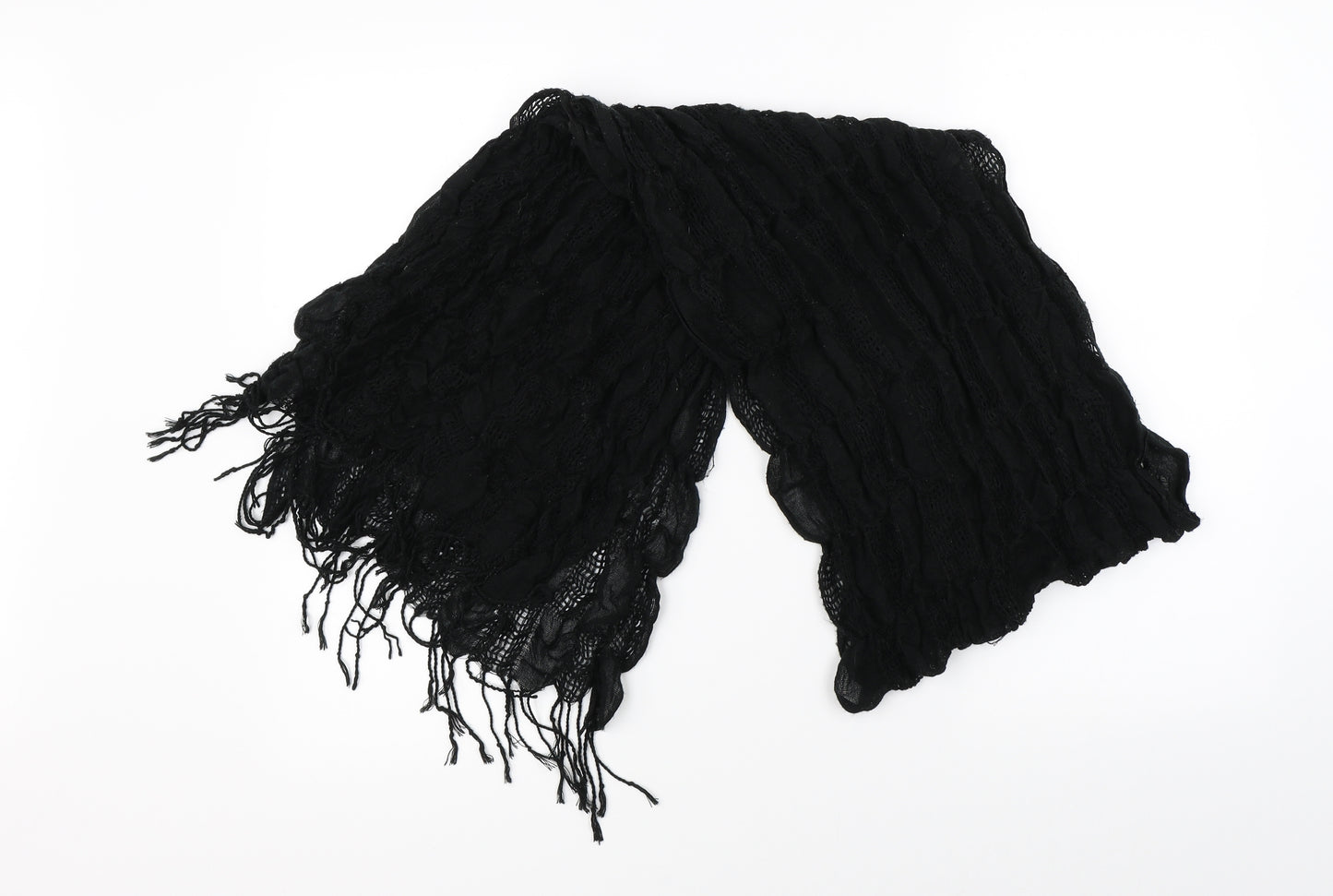 Preworn Womens Black    Scarf