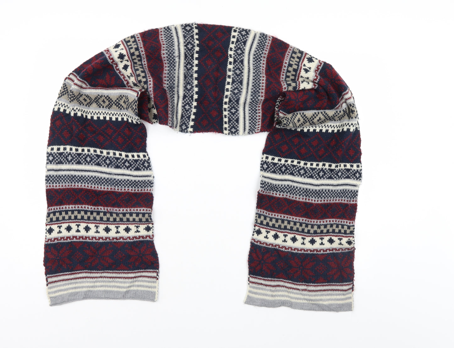 Preworn Mens Multicoloured Geometric  Scarf  One Size