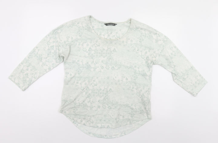 Bonmarché Womens Green Floral Basic Blouse Size 10