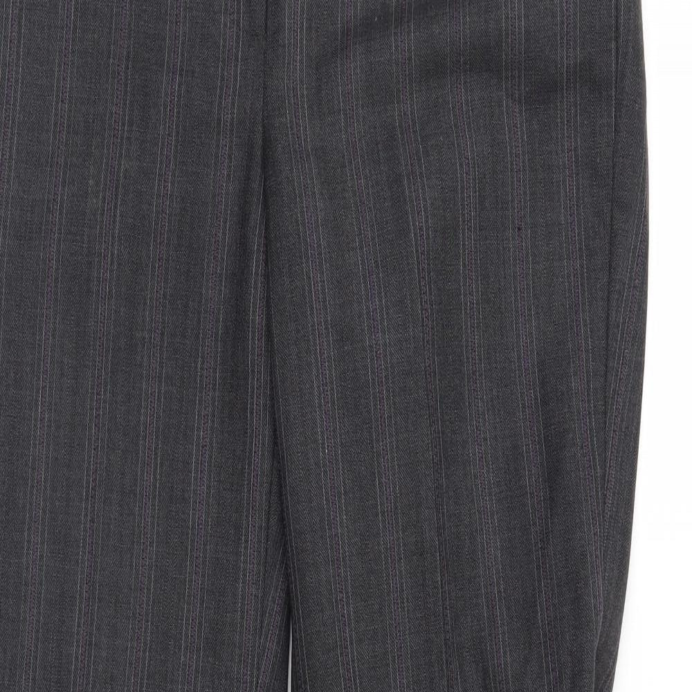 NEXT Womens Grey Striped  Trousers  Size 10 L31 in