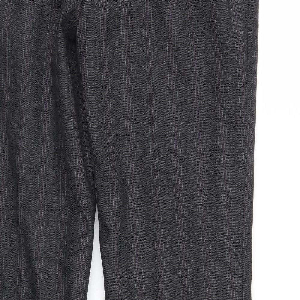 NEXT Womens Grey Striped  Trousers  Size 10 L31 in