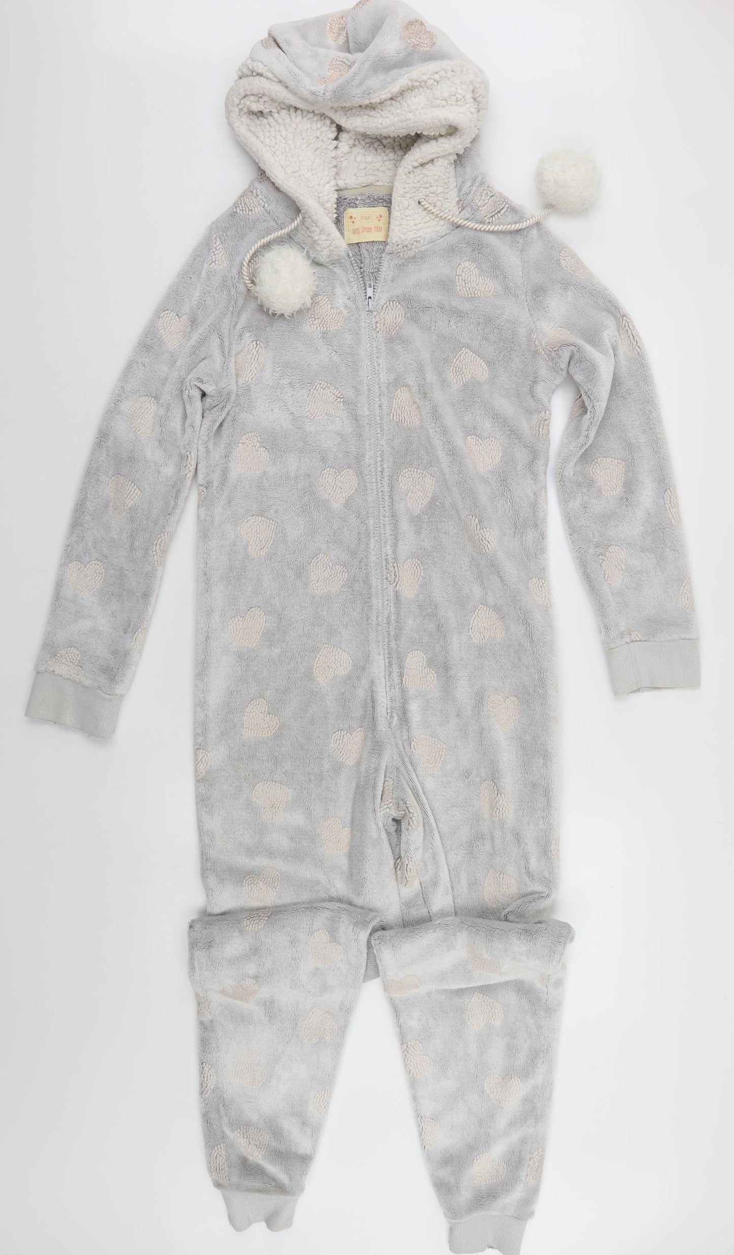 F&F Womens Grey Polka Dot   One Piece Size S