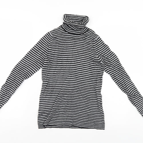 Marks and Spencer Womens Grey Striped  Pullover Jumper Size 14