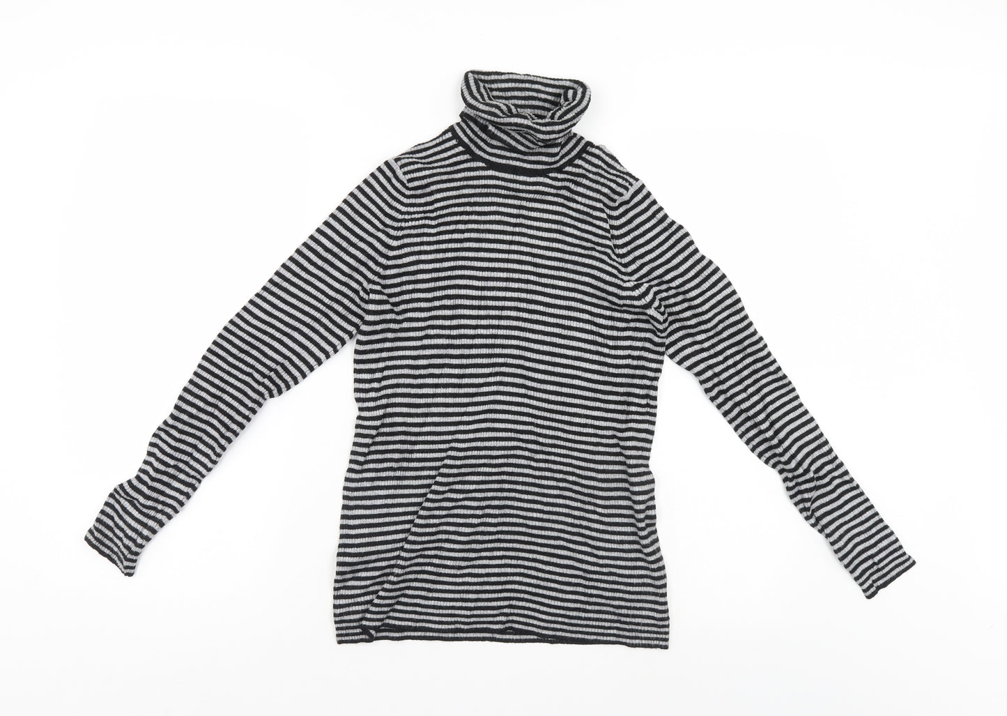 Marks and Spencer Womens Grey Striped  Pullover Jumper Size 14