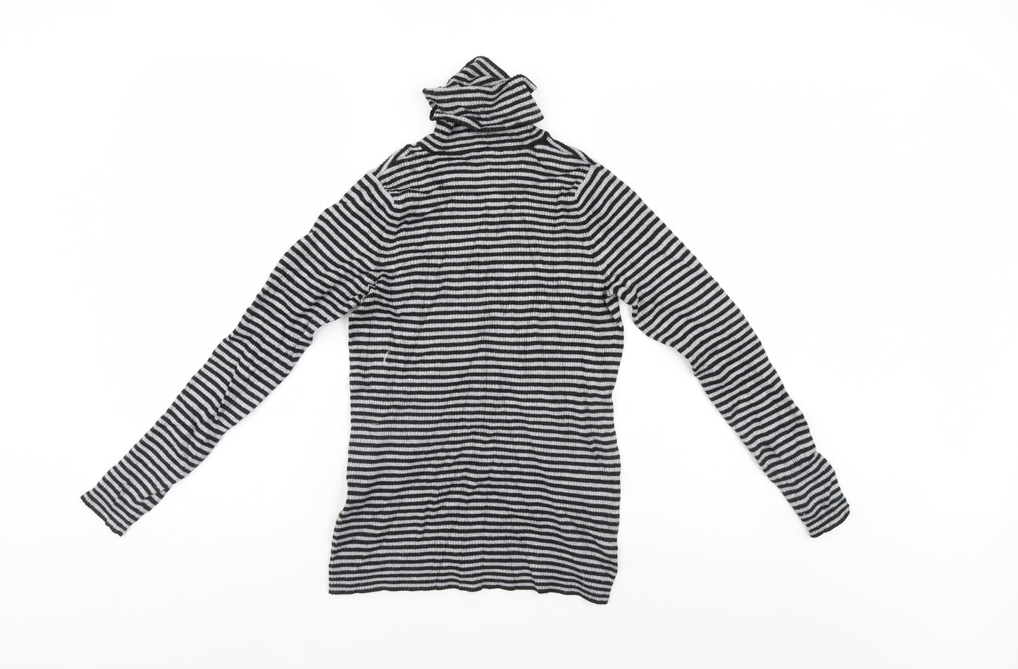 Marks and Spencer Womens Grey Striped  Pullover Jumper Size 14