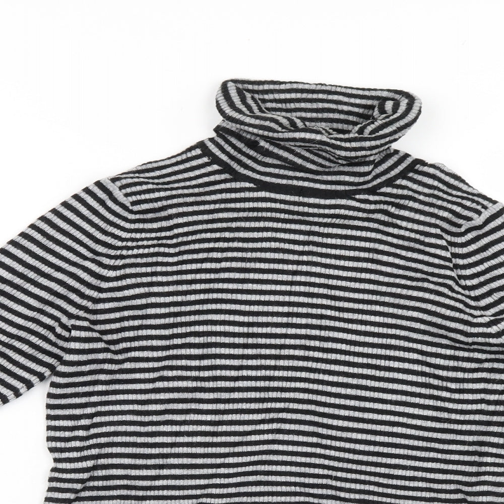 Marks and Spencer Womens Grey Striped  Pullover Jumper Size 14