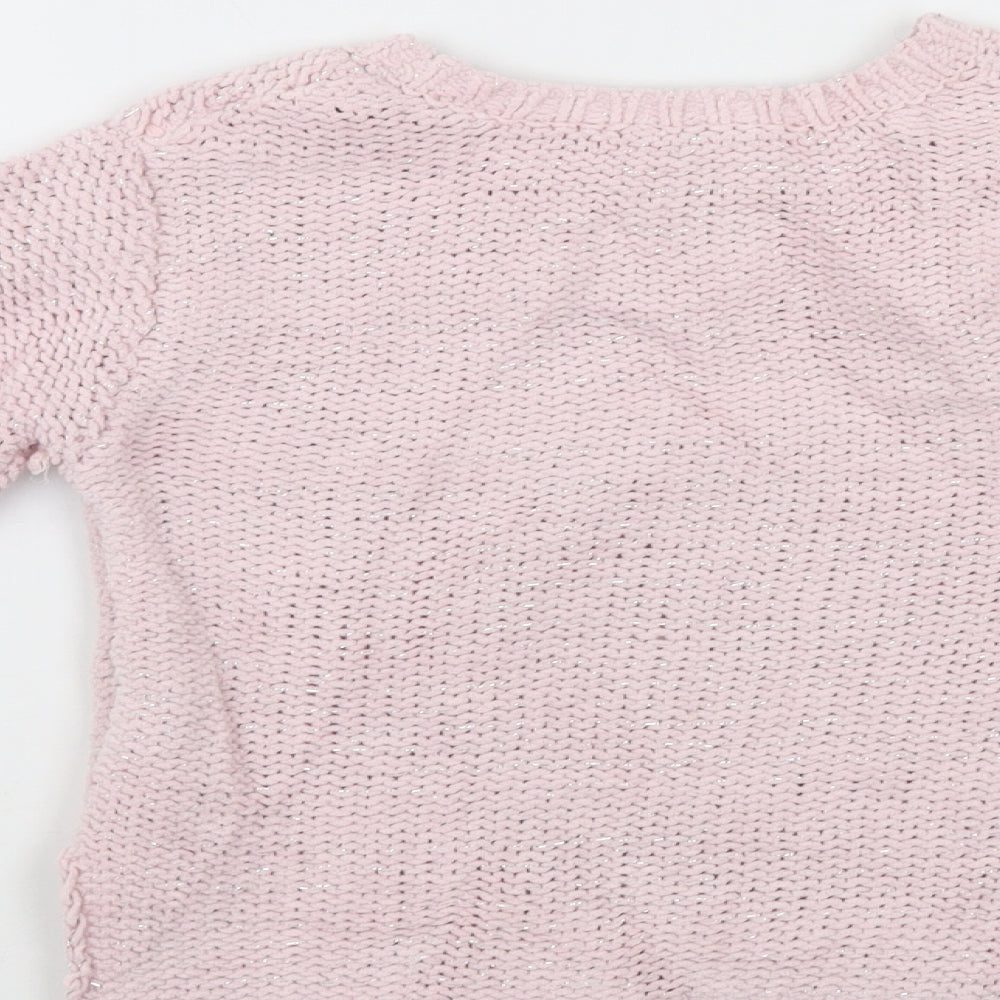 St Bernard Girls Pink   Pullover Jumper Size 6 Years