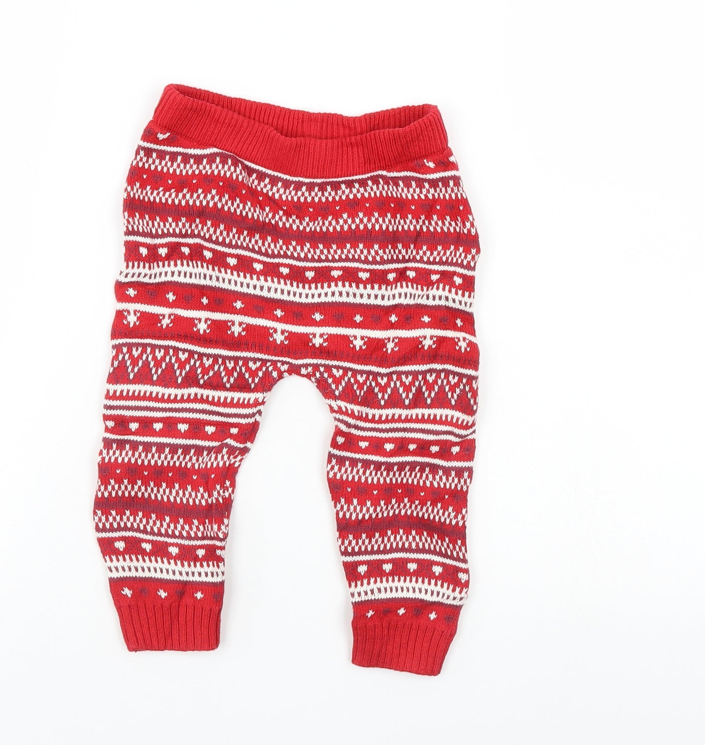 NEXT Baby Red Geometric   Leggings Size 12-18 Months