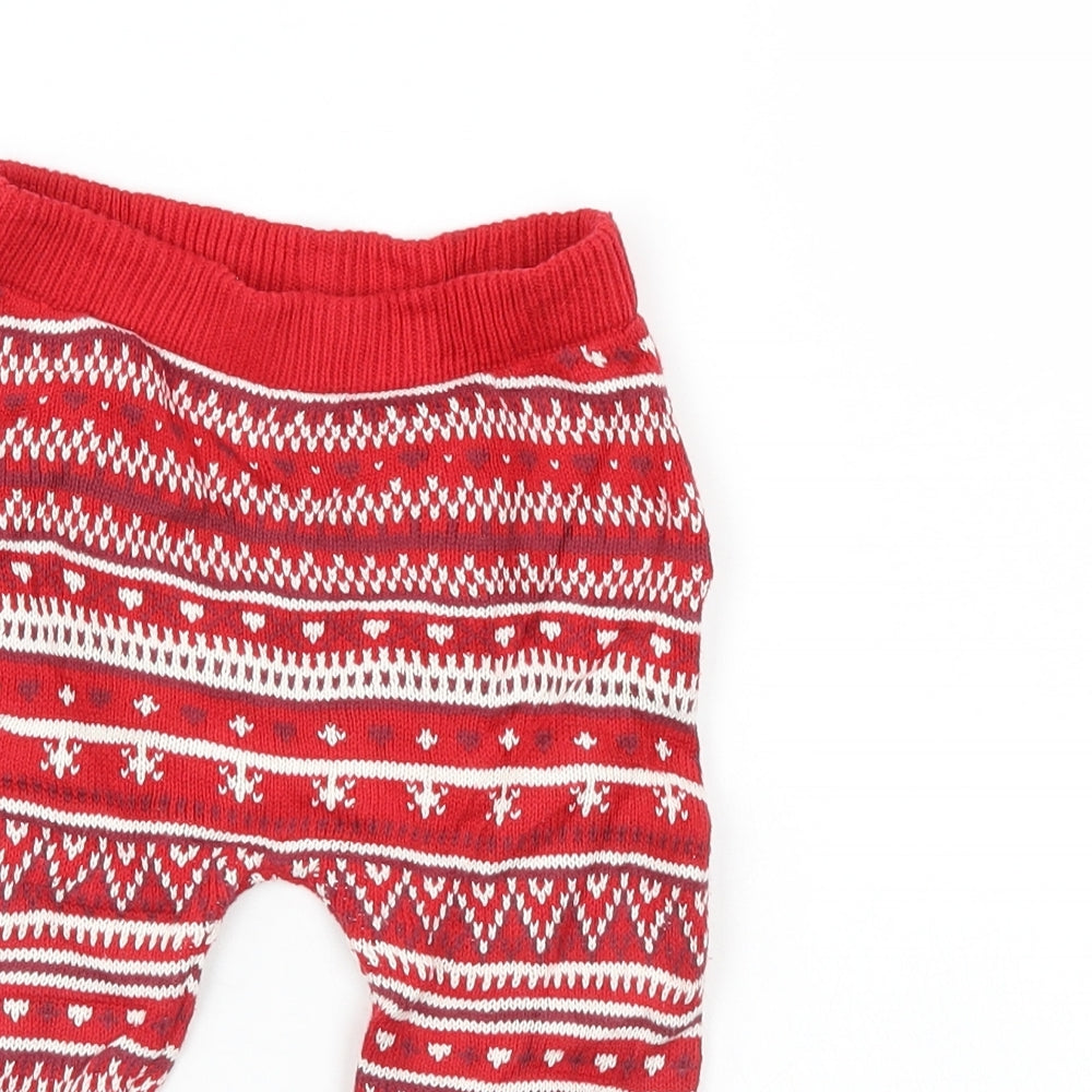 NEXT Baby Red Geometric   Leggings Size 12-18 Months
