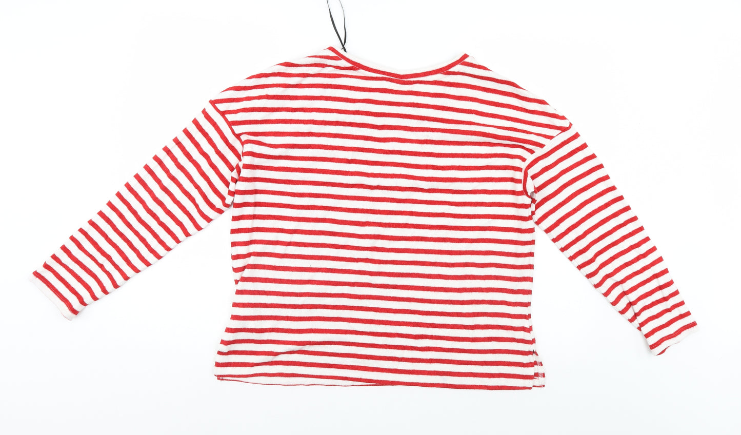 H&M Womens Red Striped  Pullover Jumper Size M