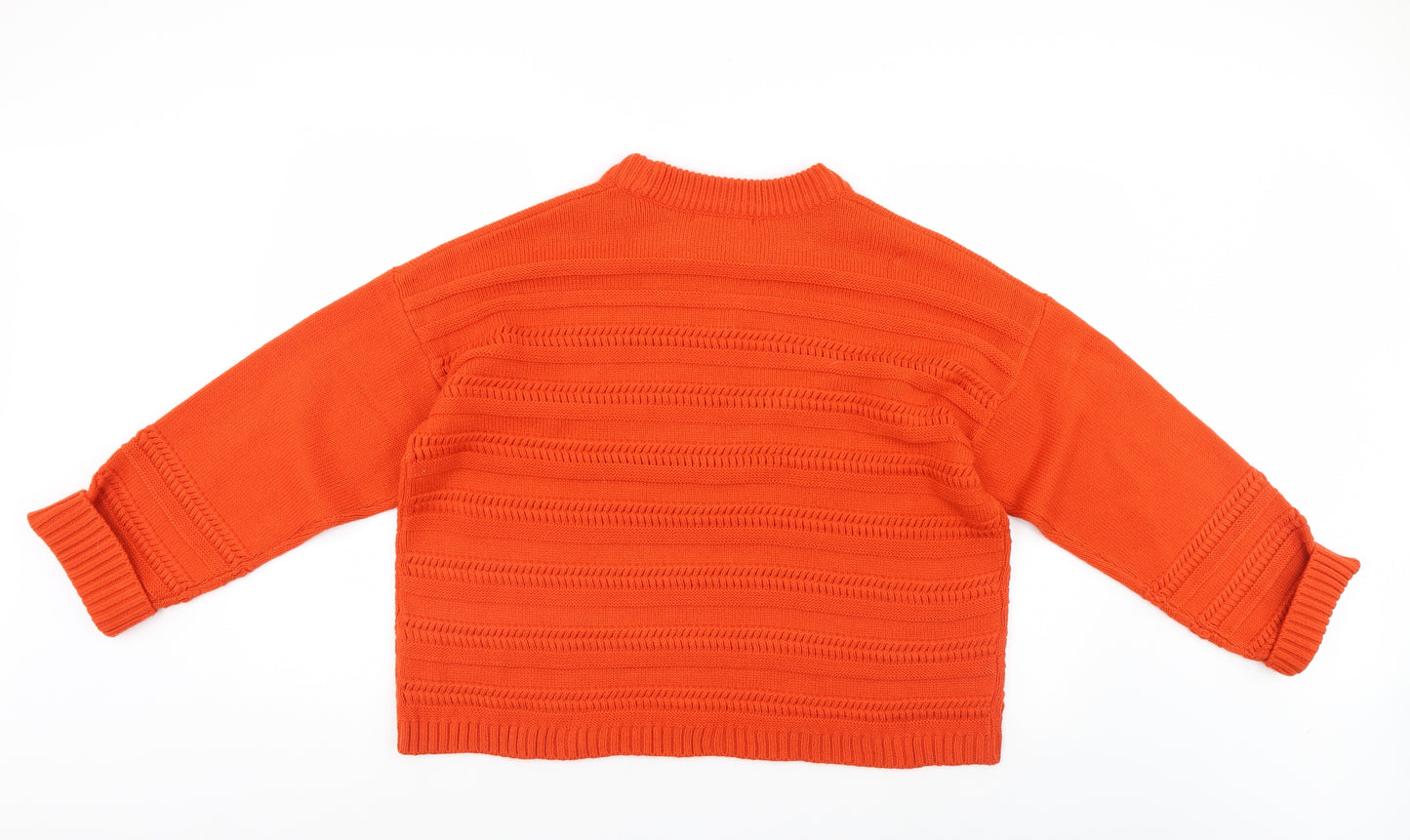 George Womens Orange Striped  Pullover Jumper Size L