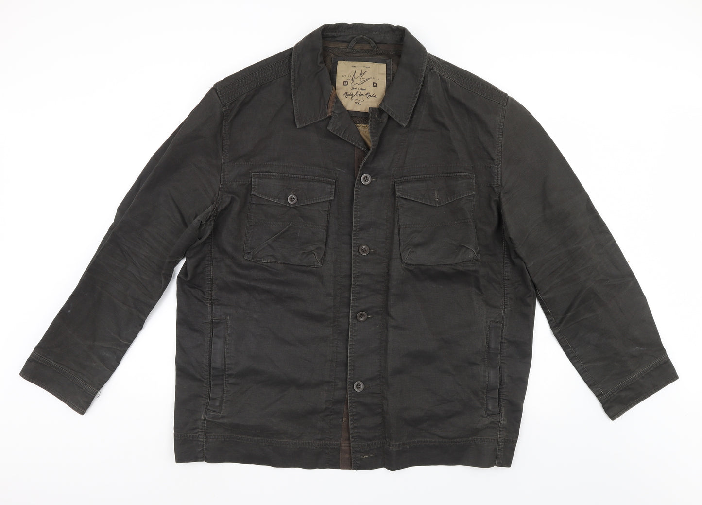 John Rochao Mens Brown   Jacket  Size 2XL