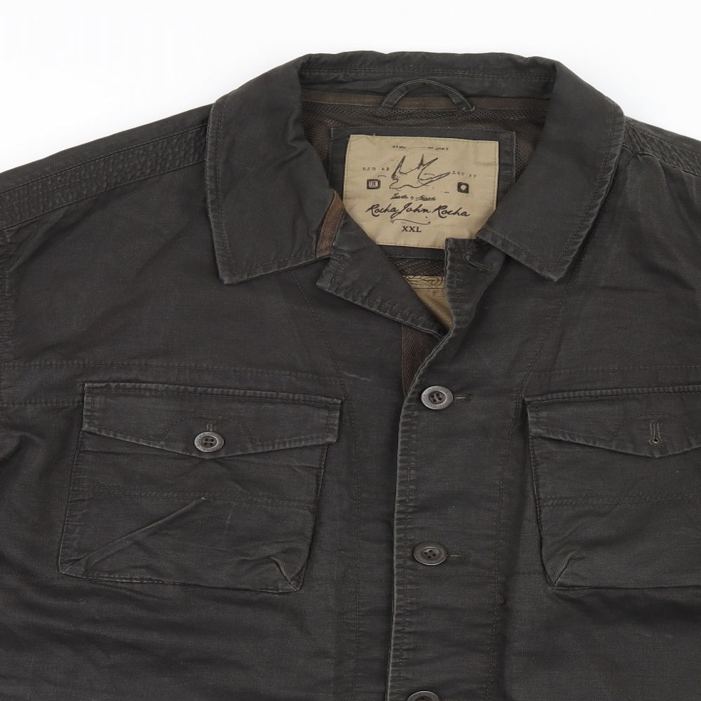 John Rochao Mens Brown   Jacket  Size 2XL