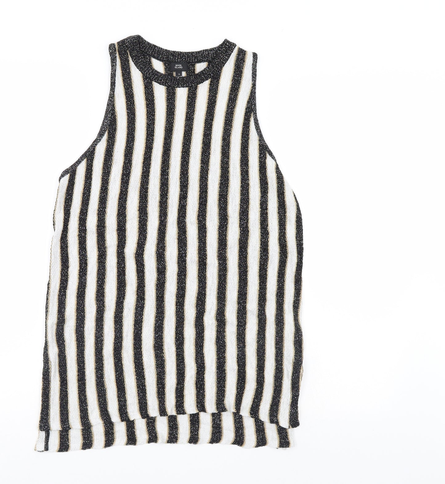 River Island Womens Multicoloured Striped  Basic Tank Size 14