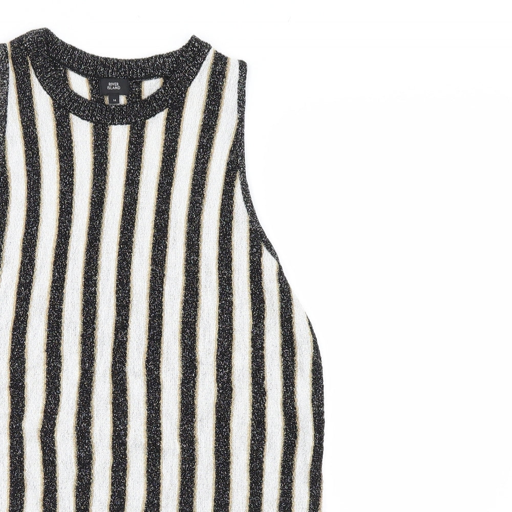 River Island Womens Multicoloured Striped  Basic Tank Size 14