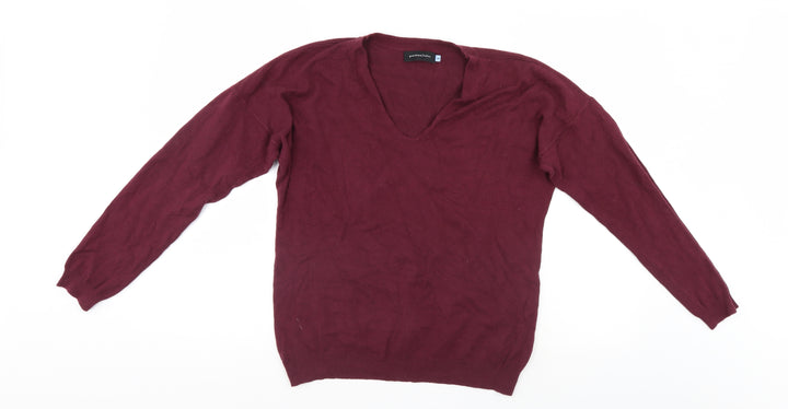 Giordano Womens Purple Henley Jumper Size 4
