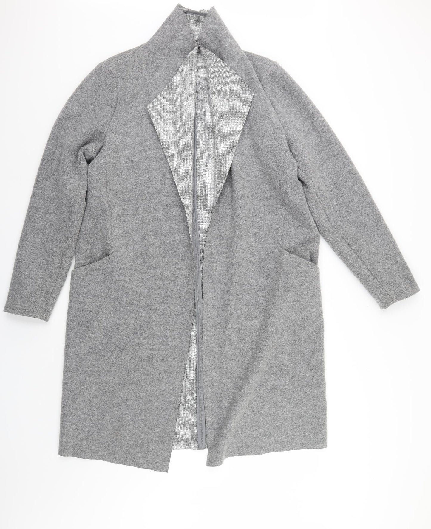 Priark Womens Grey   Overcoat Coatigan Size 14
