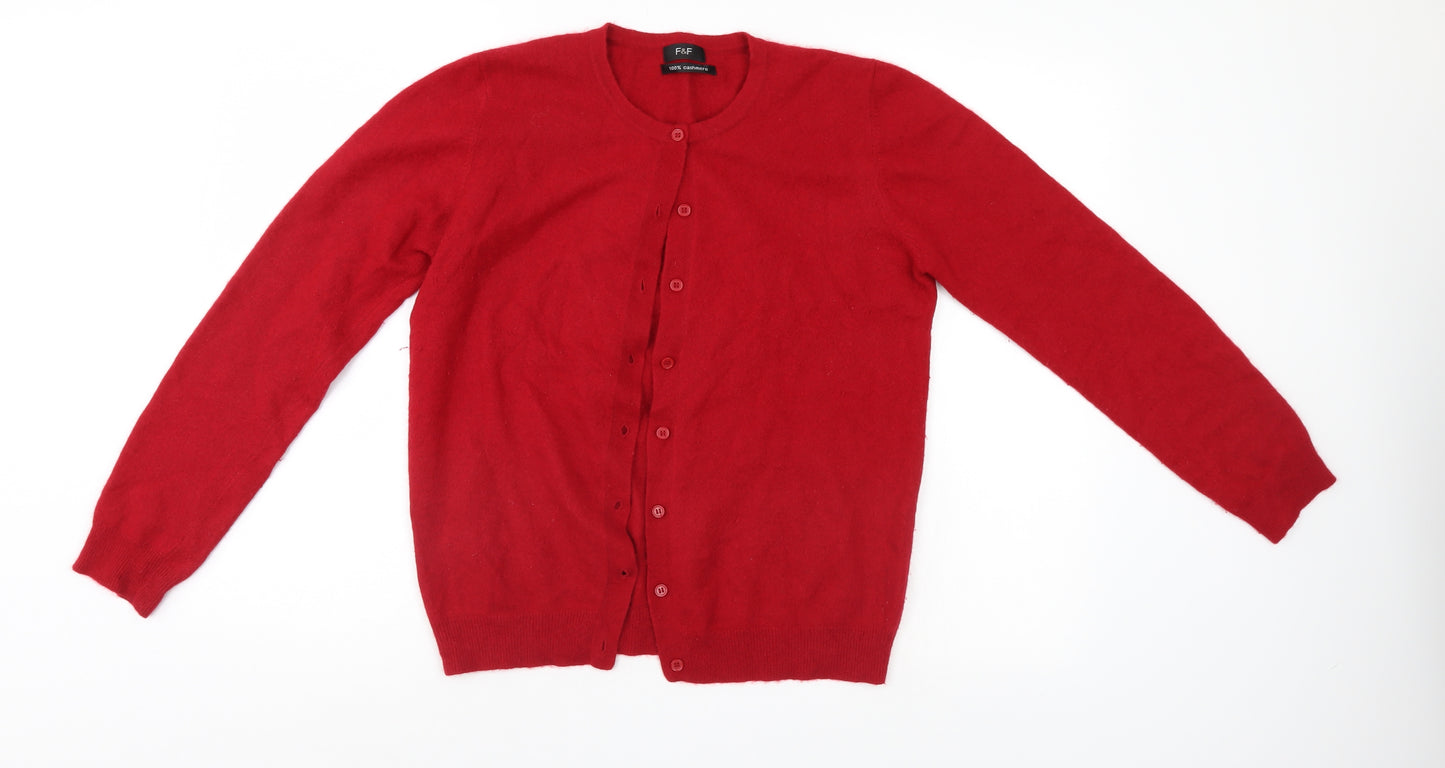 F&F Womens Red   Cardigan Jumper Size 16