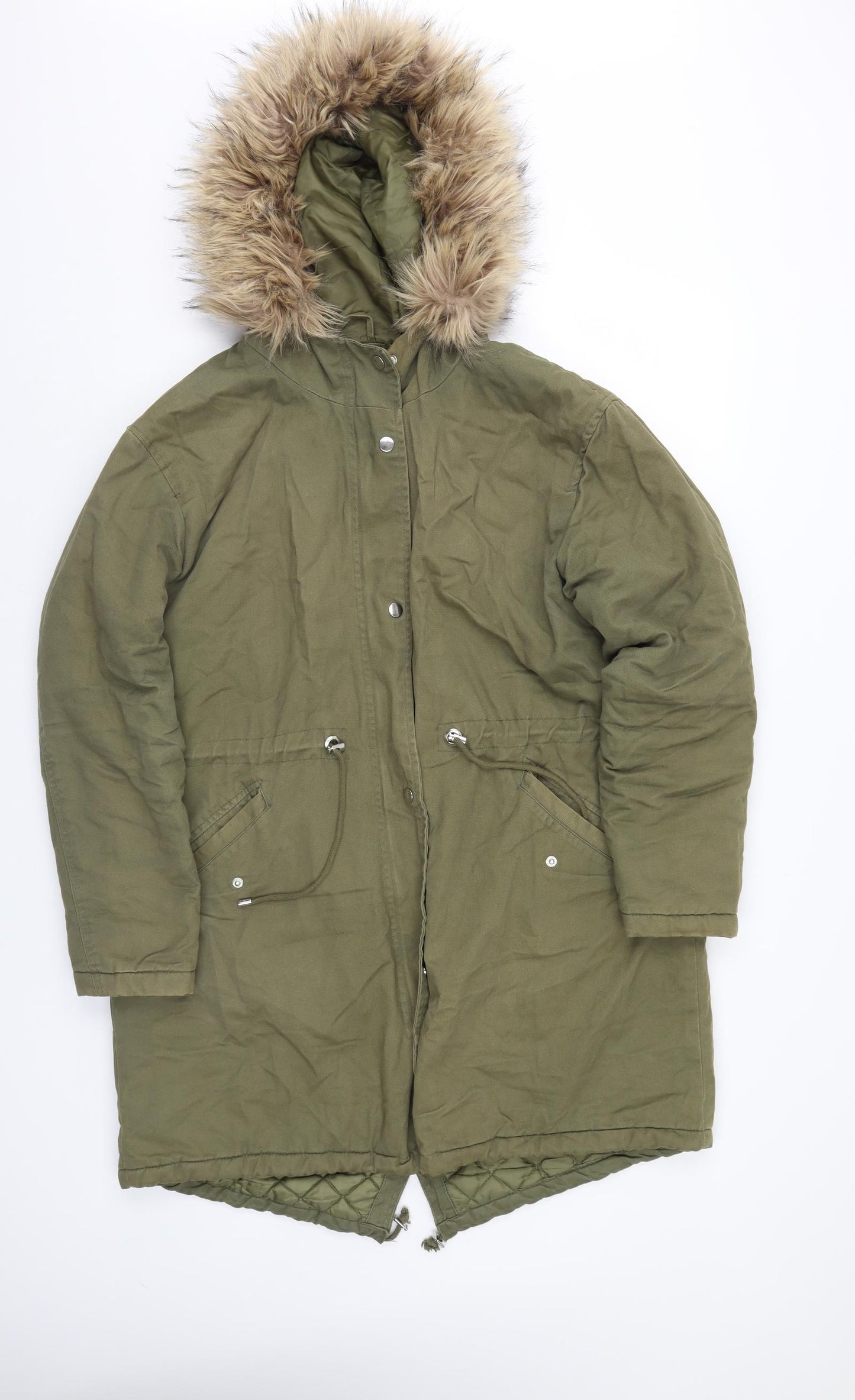 New Look Womens Green   Parka Coat Size 14