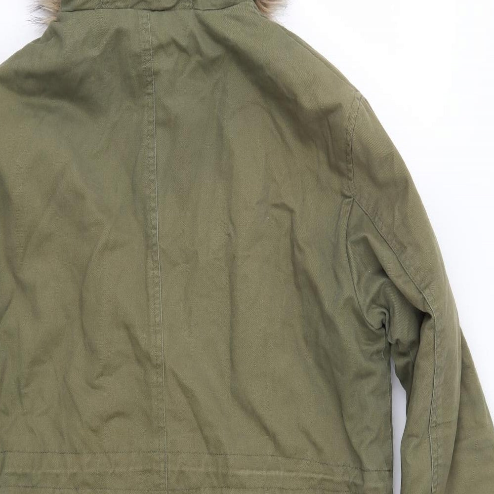 New Look Womens Green   Parka Coat Size 14