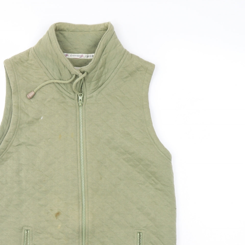 Country Rose Womens Green   Gilet Jacket Size 10