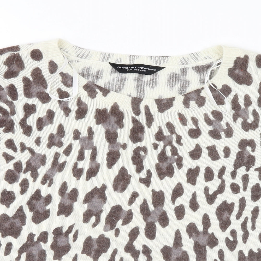 Dorothy Perkins Womens Multicoloured Animal Print  Pullover Jumper Size 8