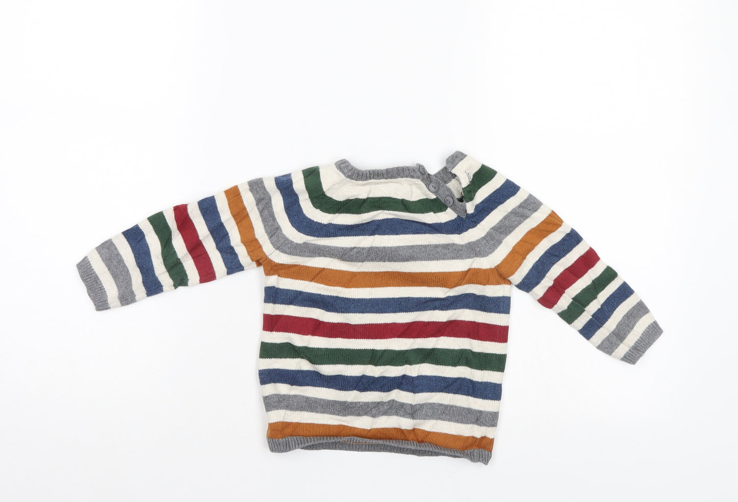 H&M Boys Multicoloured Striped  Pullover Jumper Size 12-18 Months