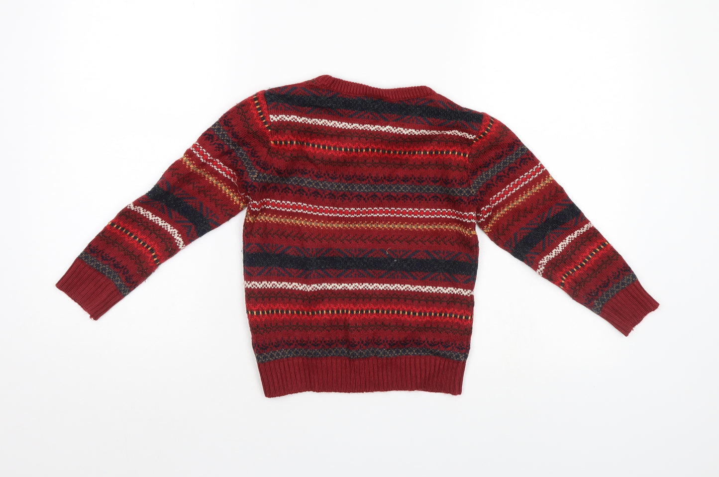 NEXT Boys Multicoloured Geometric  Pullover Jumper Size 6 Years
