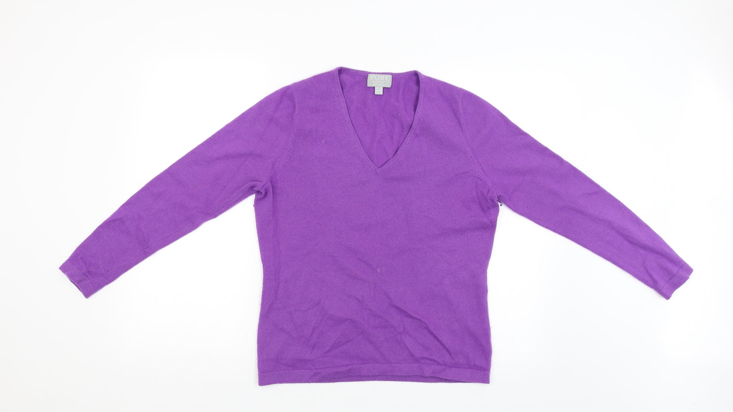 PURE Collection Womens Purple   Pullover Jumper Size 14