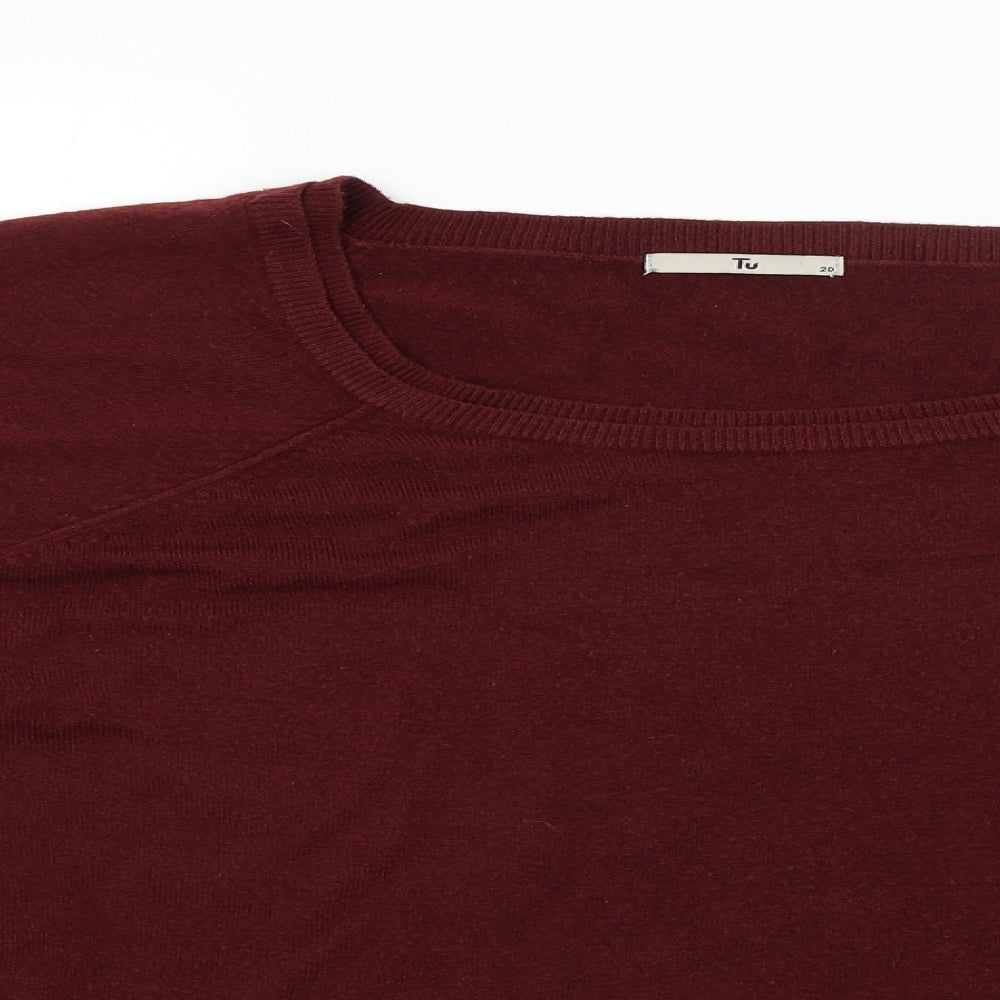 TU Womens Red   Pullover Jumper Size 20