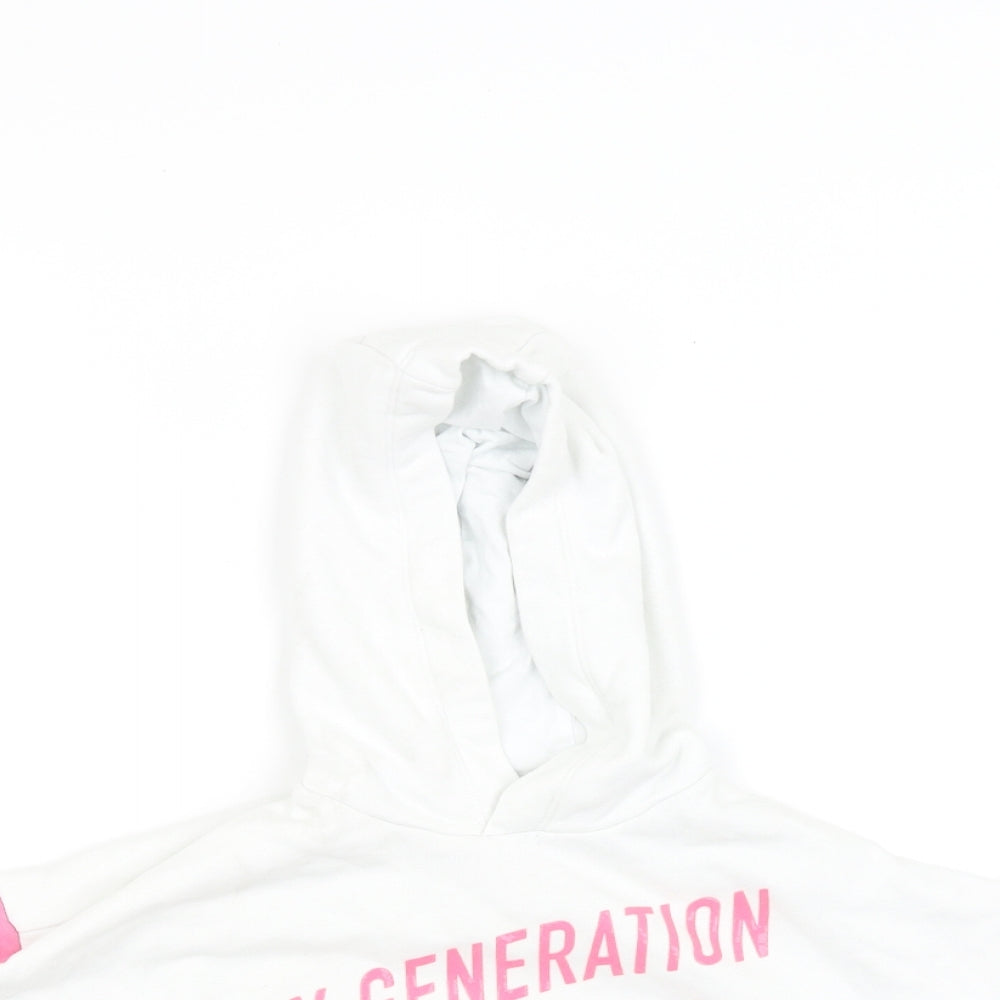 F&F Girls White   Pullover Hoodie Size 4-5 Years