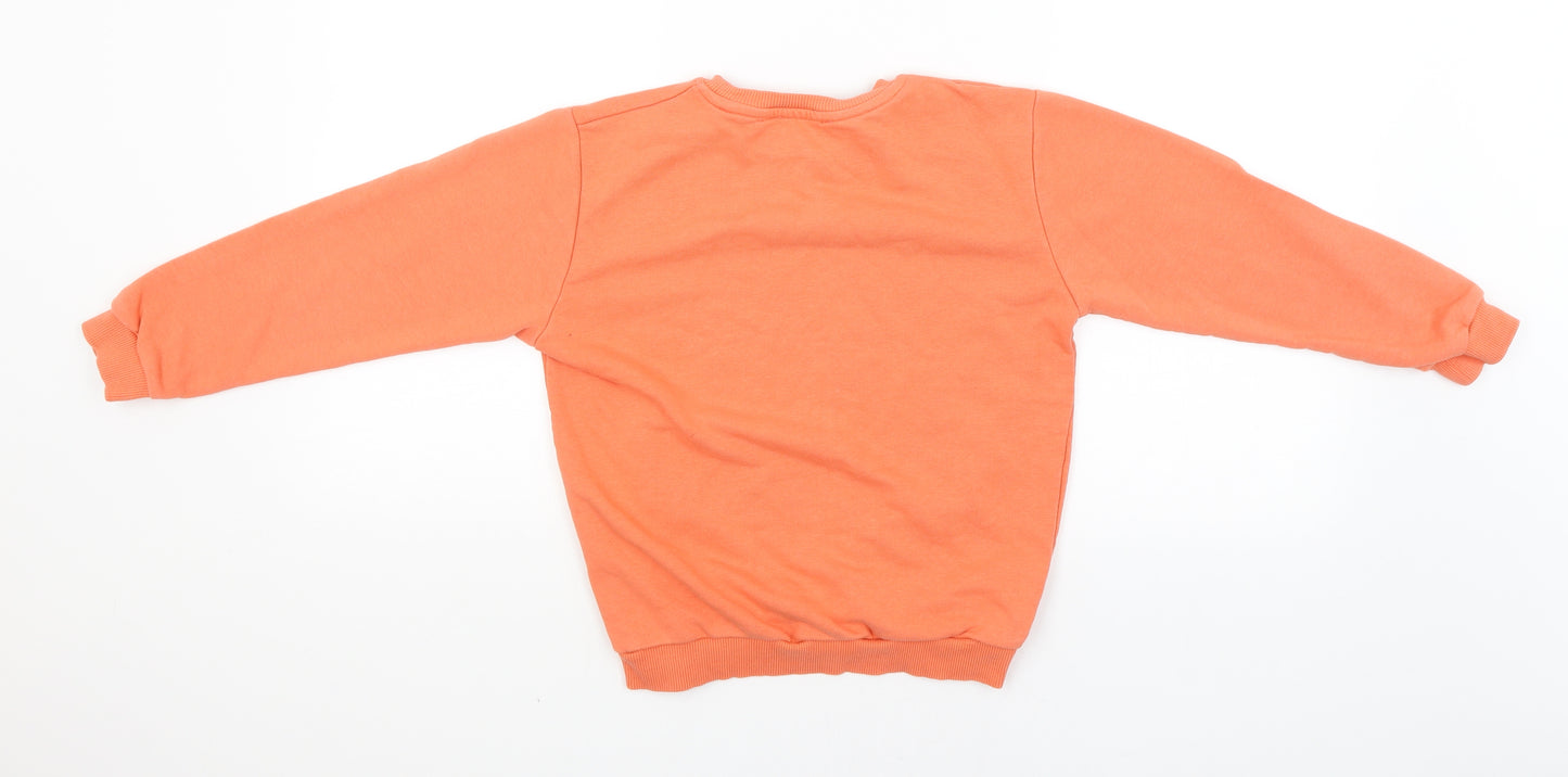 Mynelly Girls Orange   Pullover Jumper Size 10-11 Years