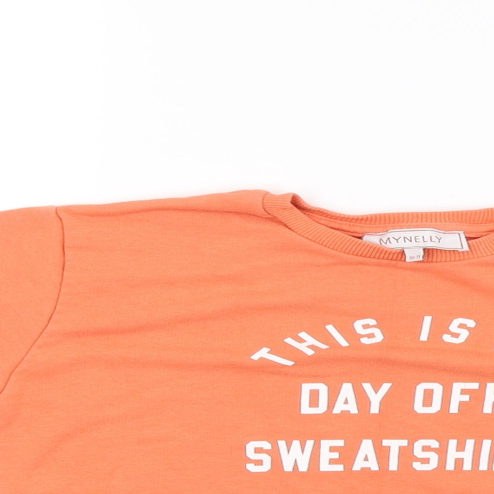 Mynelly Girls Orange   Pullover Jumper Size 10-11 Years