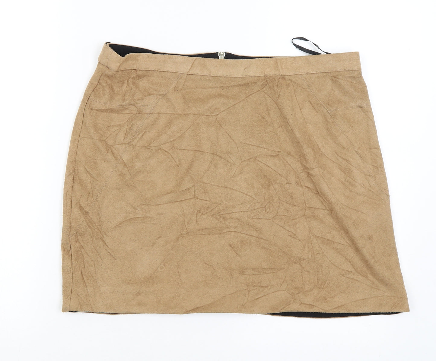 River Island Womens Beige   Cargo Skirt Size 14