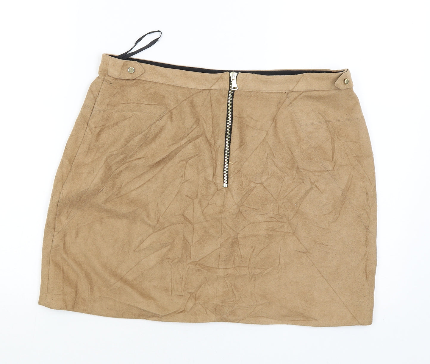 River Island Womens Beige   Cargo Skirt Size 14