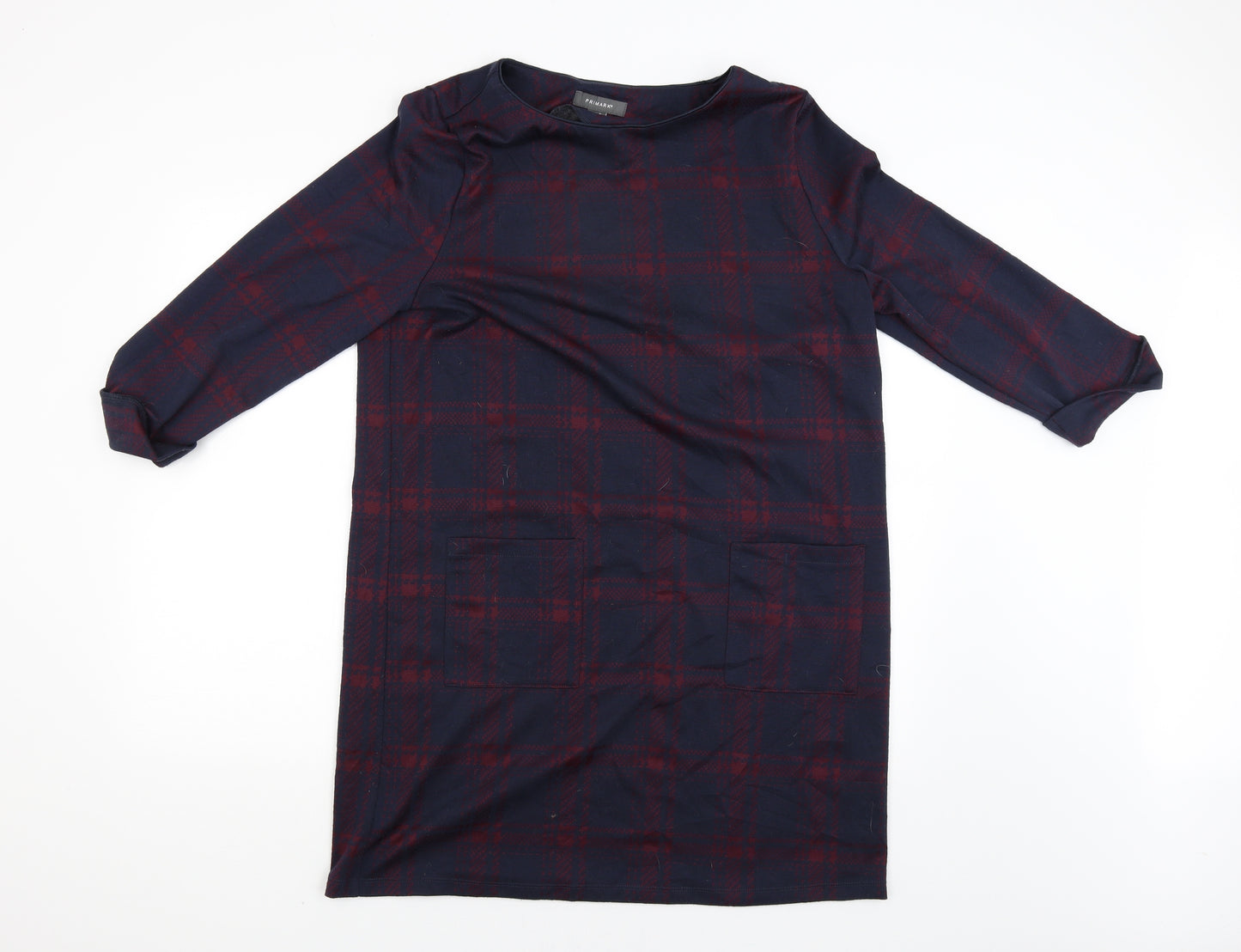 Primark Womens Red Check  Pullover Jumper Size 16