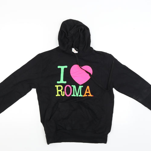 ITS Boys Black   Pullover Hoodie Size XS  - I love Roma