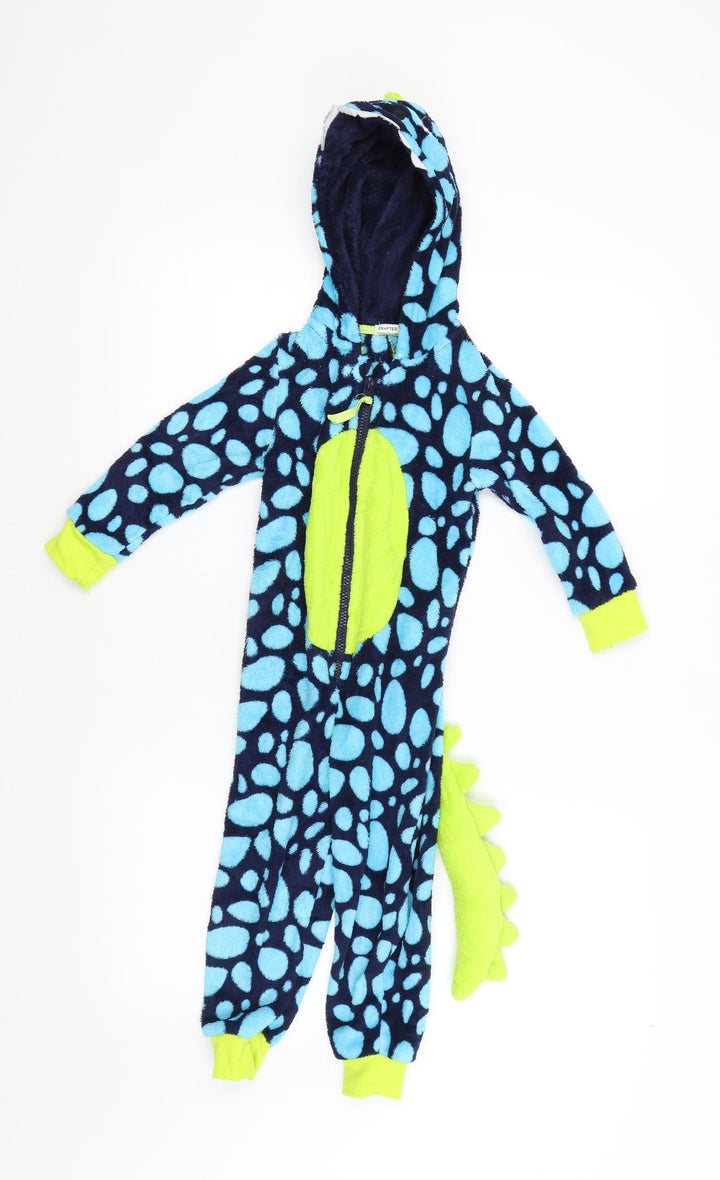 Crafted Boys Blue Spotted Babydoll One Piece Size 3-6 Months