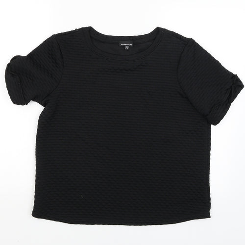 Warehouse Womens Black   Pullover Jumper Size 14
