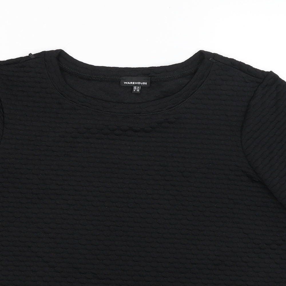 Warehouse Womens Black   Pullover Jumper Size 14