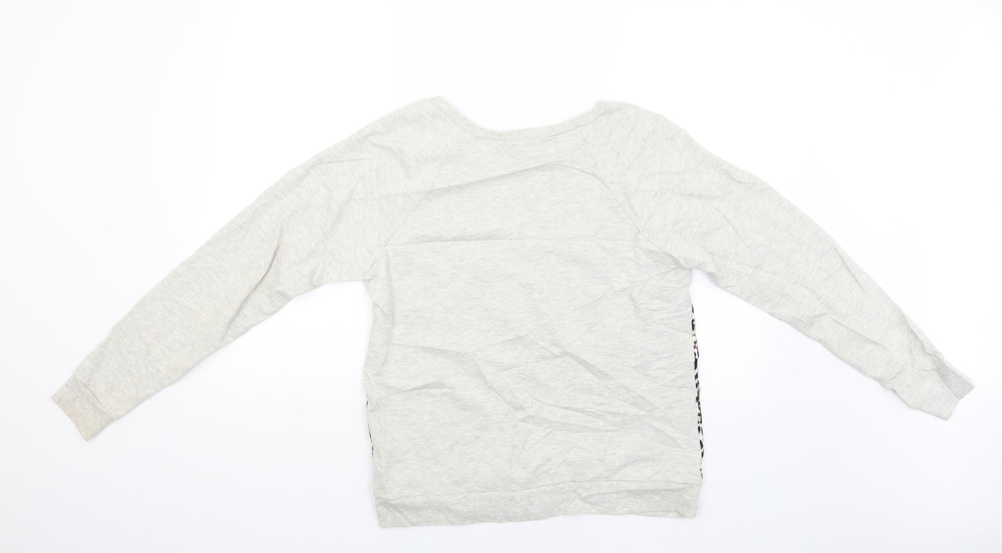 Warehouse Womens Beige Animal Print  Pullover Jumper Size 12