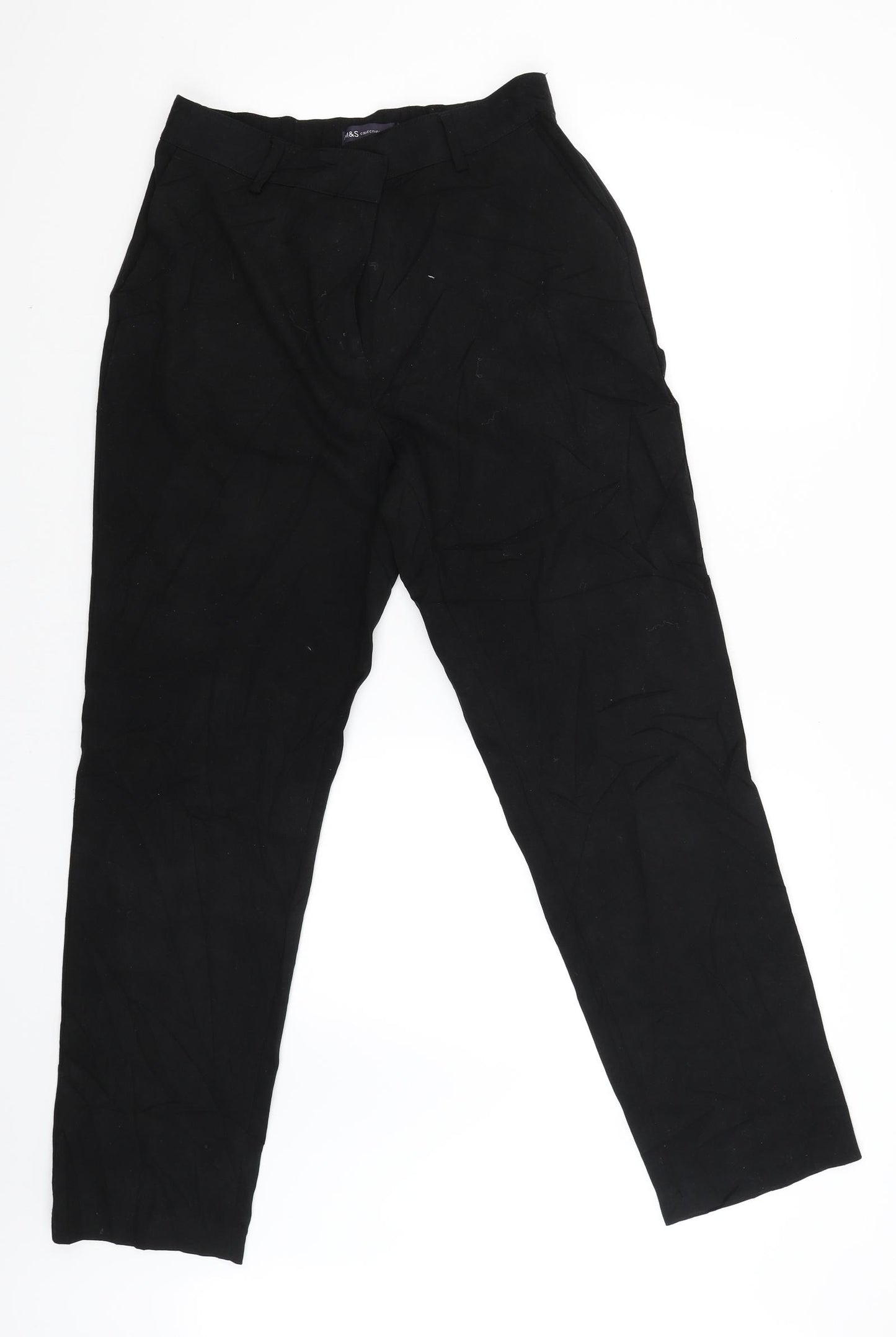 M&S Womens Black   Trousers  Size 12 L30 in