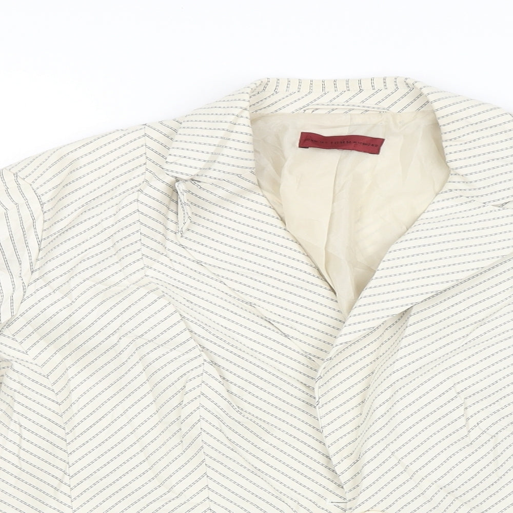 DEBINHAMS Womens Beige Striped  Jacket  Size 18