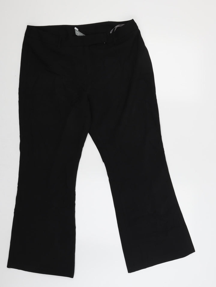Dorothy Perkins Womens Black Trousers Size 16 L20 in
