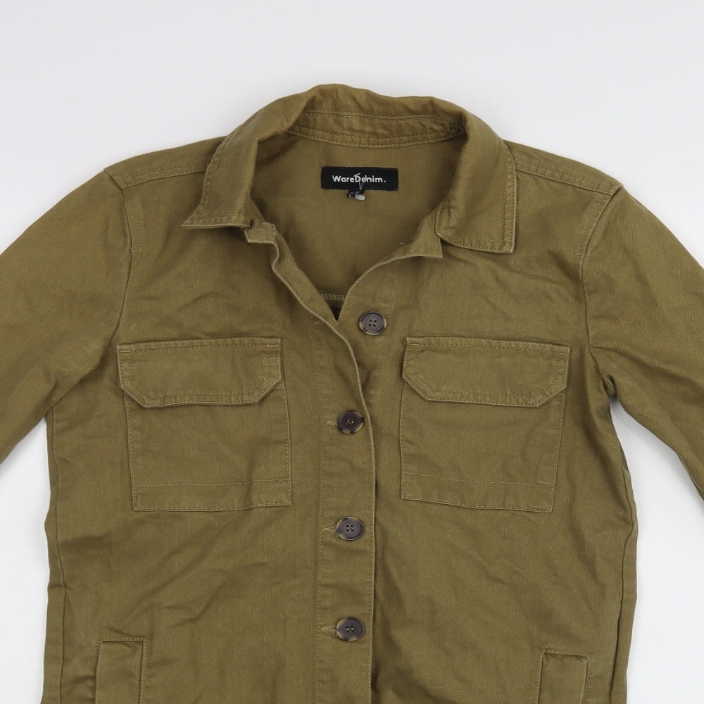 Ware denim Womens Green   Basic Button-Up Size 6
